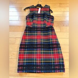 J. Crew Red and Black Plaid Dress